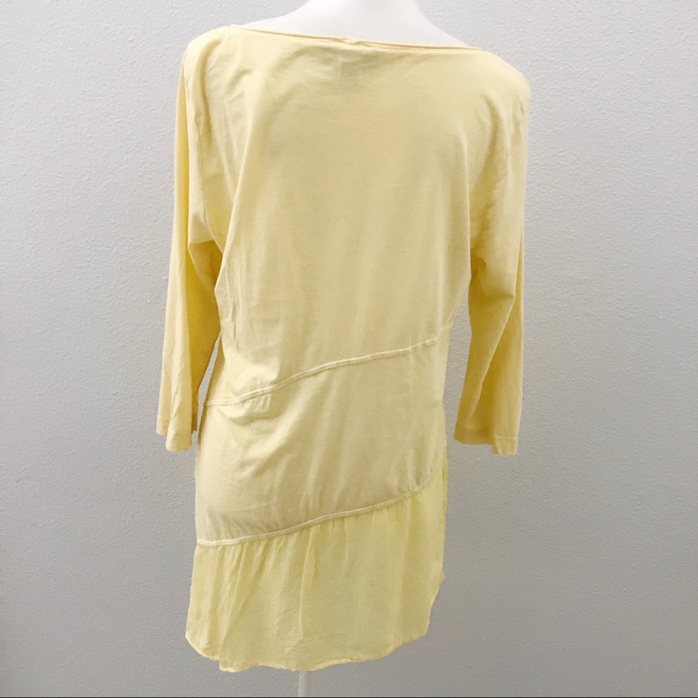 Soft surroundings yellow asymmetrical tunic top - Picture 6 of 8